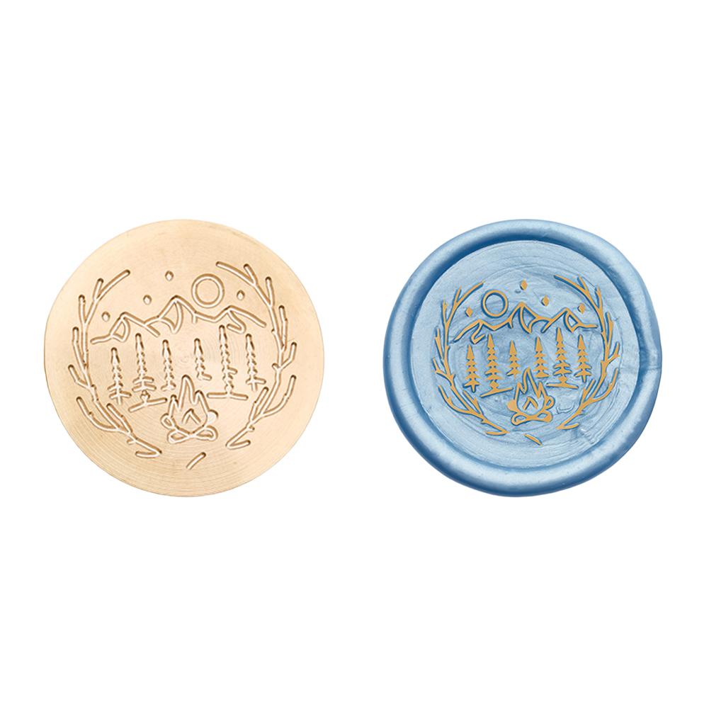 Медная головка круглой формы, 3D рельефная восковая запечатывающая медная головка для скрапбукинга подарков