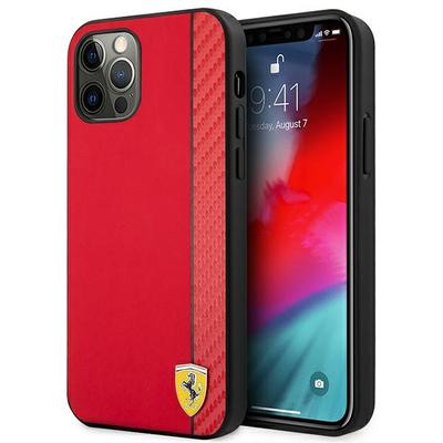 Ferrari Fesaxhcp12Lre Iphone 12 Pro Max6,7 Красный/Red Жесткий чехол On Track Углеродная полоса