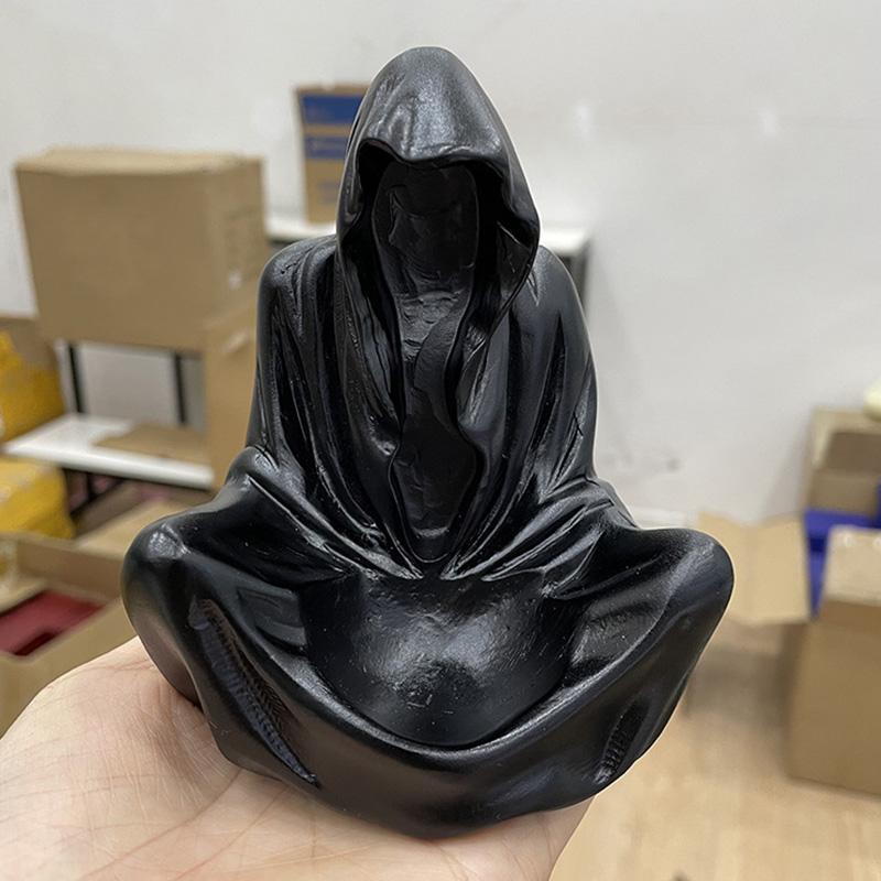 Hermit Resin Statue Crafts Ornaments Crystal Ball Holder Sphere Display Stand Pedestal Living Room Home Decor