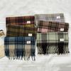 Autumn And Winter Imitation Cashmere Plaid Scarf Women'S Senior College Wind Fringe Warm Shawl Scarf