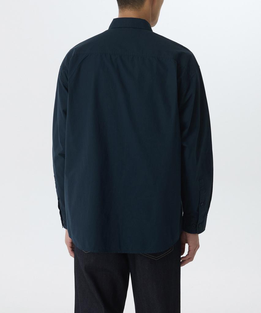 MUSINSA STANDARD Oversized Washed Poplin Shirt [Navy]