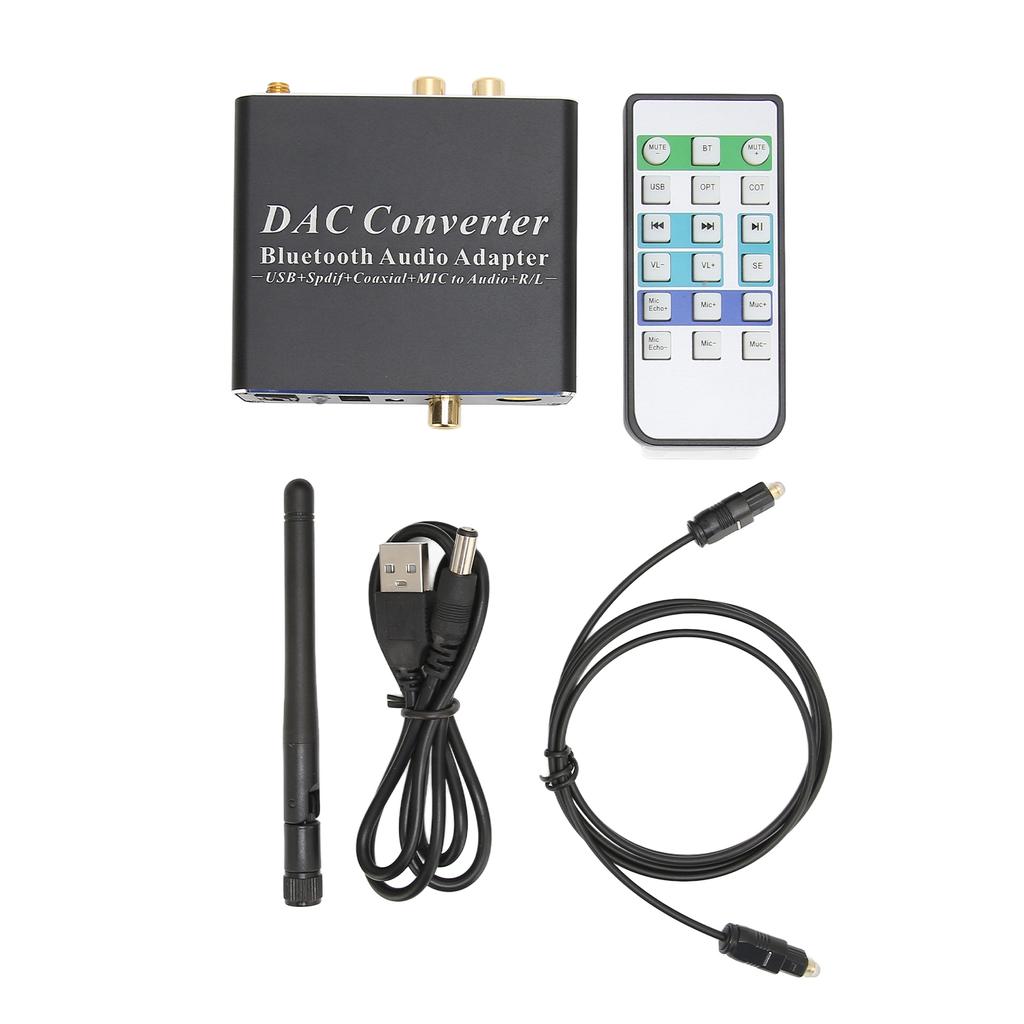 DAC Converter Professional Coaxial SPDIF Optical Input RCA 3.5 Mm Output DAC Bluetooth Adapter