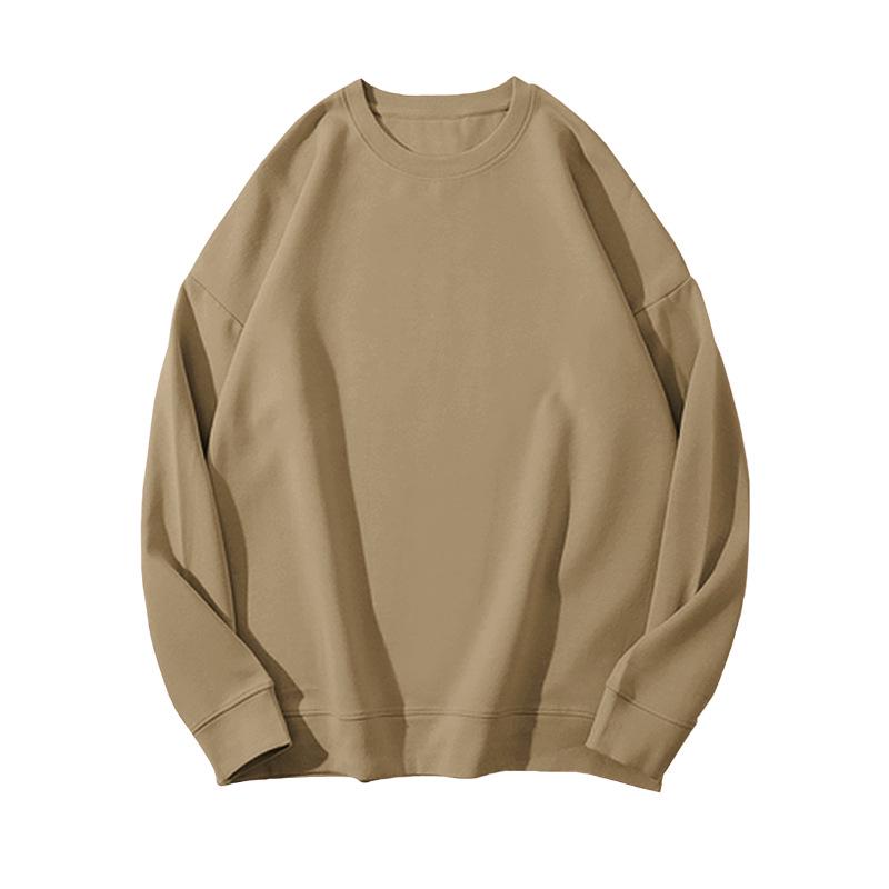 Однотонный флисовый свитшот в корейском стиле: Женский свободный повседневный осенне-зимний топ и наряд для студенческой пары.