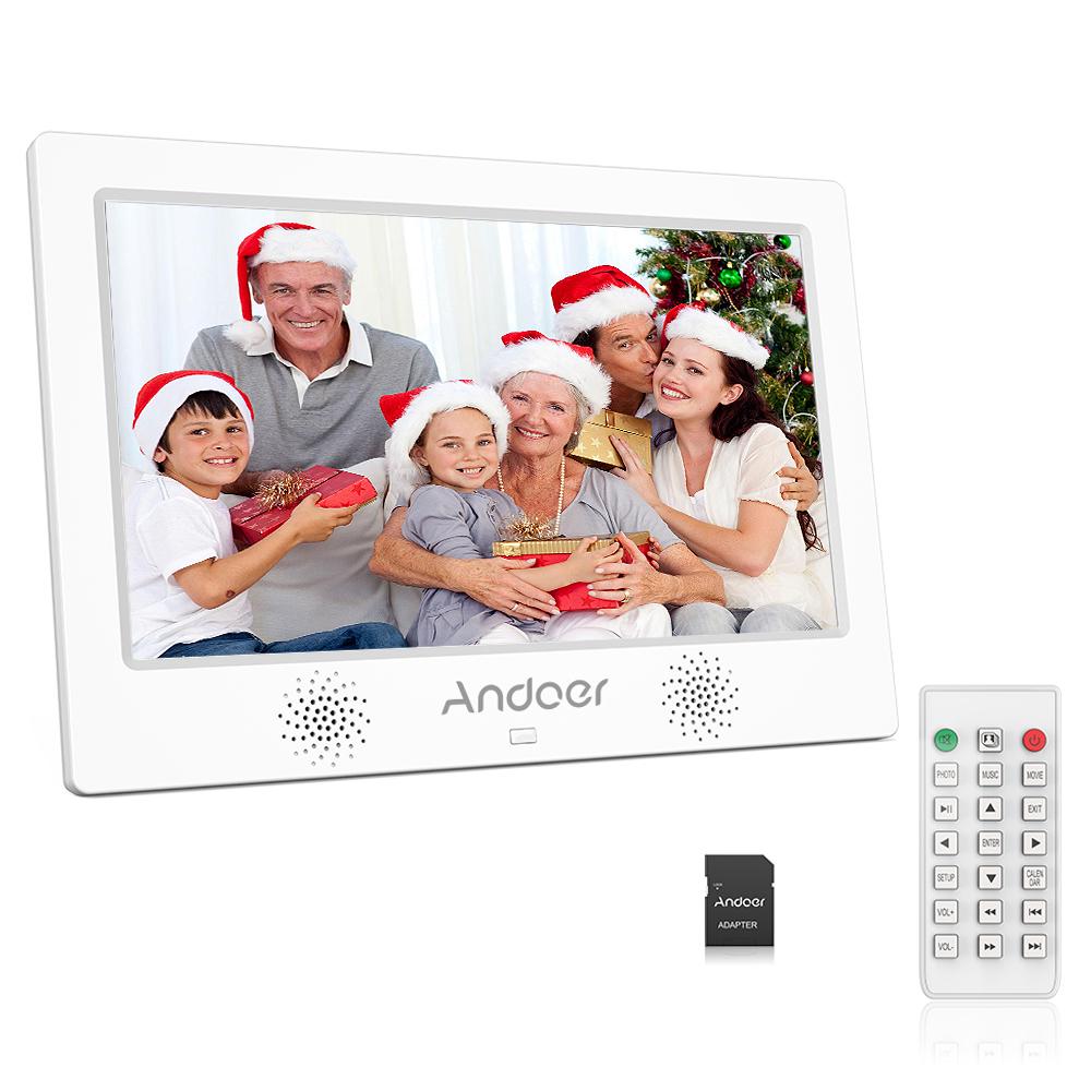 Andoer 10.1 Inch Digital Photo Picture Frame 1024*600 Resolution TFT-LED Screen Support