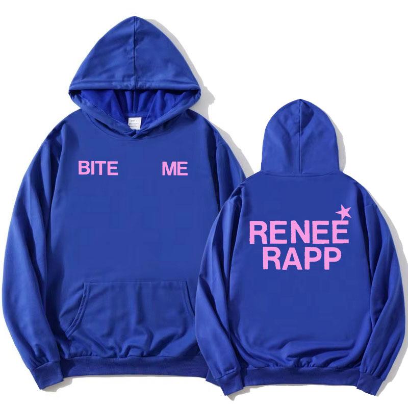 Reneé Rapp Bite Me Hoodies 2025 Album Graphic Printing Sweatshirts Hooded Long Sleeve Fashion Pullovers Fleece Women Hoodie Girl