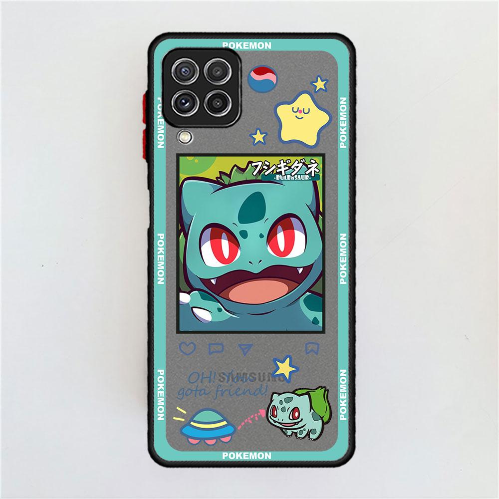 Pokemon Pikachu Cute Matte Case For Samsung Galaxy A52 A12 A51 A32 A21s A71 A32 5G A12 A22 A53 A70 A50 A30 Hard Phone Shell