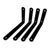 Auple Shelf Brackets, L-Shaped, Set of 4, 15 X 10 Cm (Black)