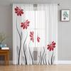 Plant Flower Sheer Voile Curtains For Bedroom Living Room Kitchen Decoration Luxury Tulle Organza Curtains Chiffon Window Drapes