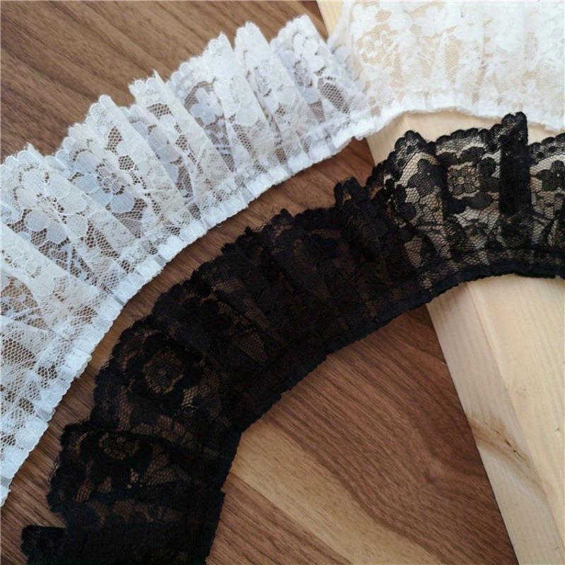 Вышивка Белый Черный Цветок Кружево Ткань Отделка Лента DIY Шитье Аппликация Воротник Платье Свадебный Гипюр Декор