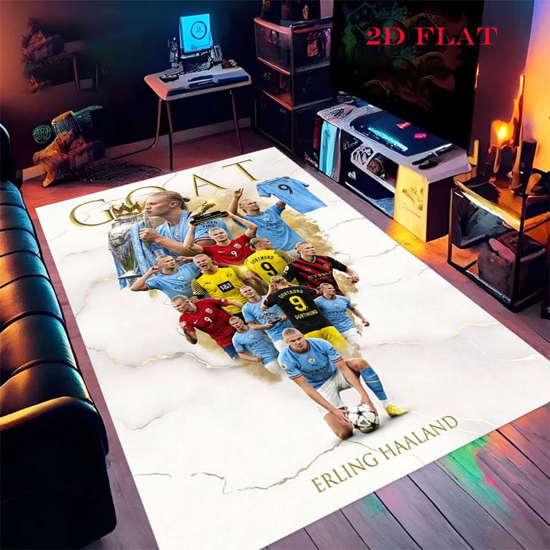Haaland player Carpet Rug for Living Room Bedroom Home Sofa Decoration,Kids play Nonslip Floor Mat