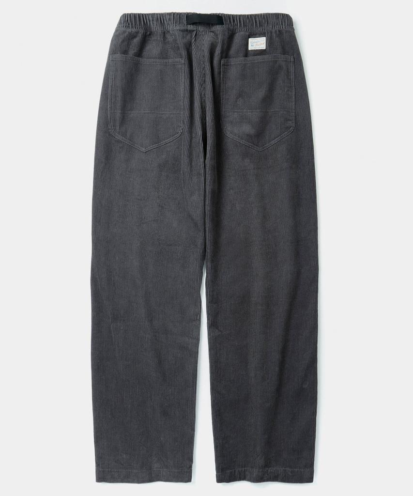 COLUMBIA UNIVERSITY Sl-Label Belted All-Round Corduroy Pants Charcoal