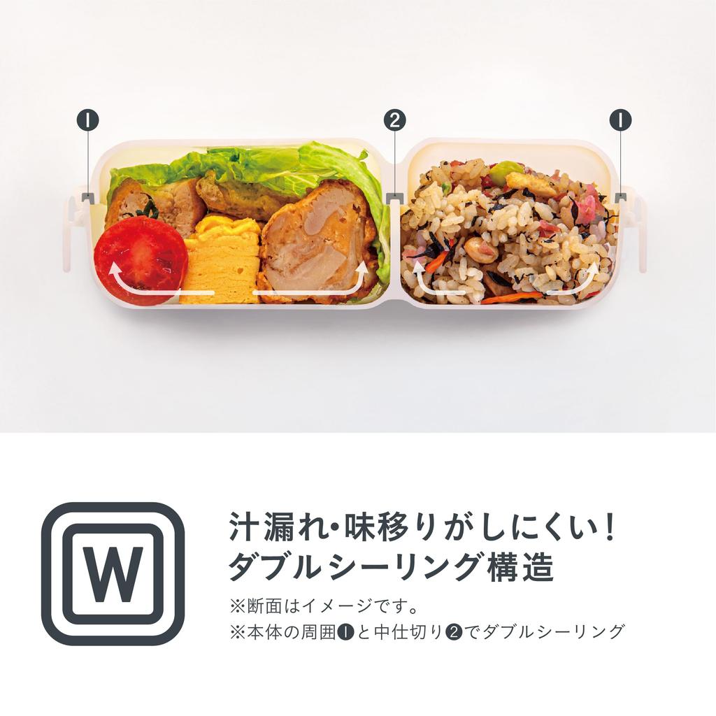 CB Japan Domeman 400 DSK Bento Soft and Easy to Dome Secure with Double Sealing to Prevent Leaks Box, 400ml, Pink, Serve, Lid, 4-Point Locking,