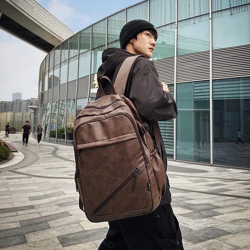 Деловой мужской рюкзак из ПУ, рюкзак для компьютера, студенческий, большой вместимости, школьный рюкзак