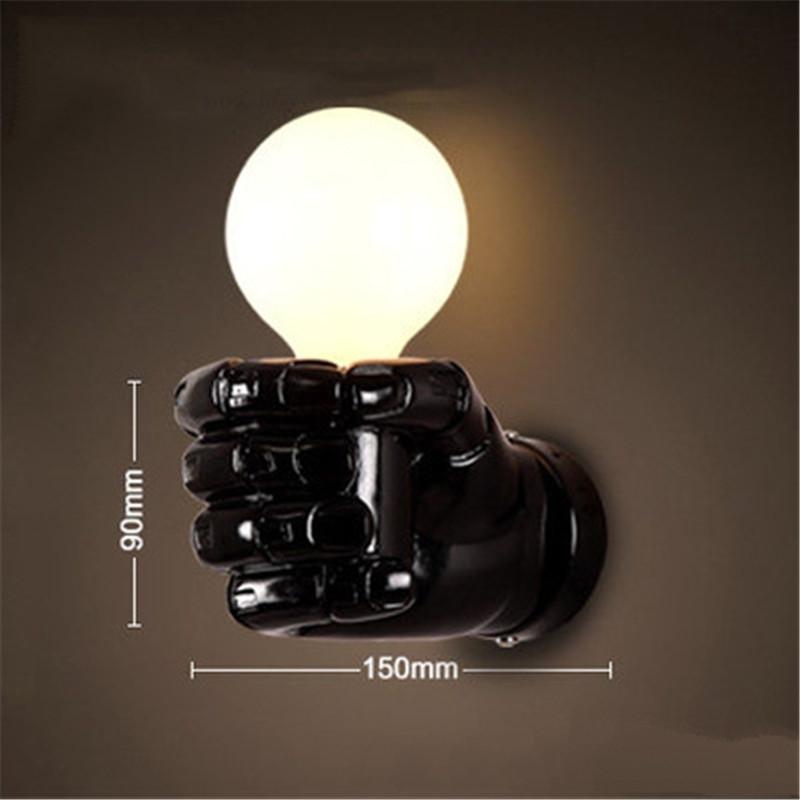 Loft Style Nordic Resin Metal Wall Sconce Art Decor Left Hand Right Hand Bedside Wall Light For Home  Wall Lamp Indoor Lighting