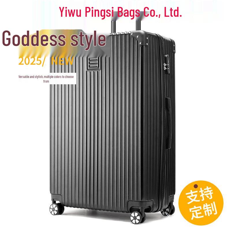 32-Inch Durable Leather Travel Suitcase with Universal Wheels for Men and Women