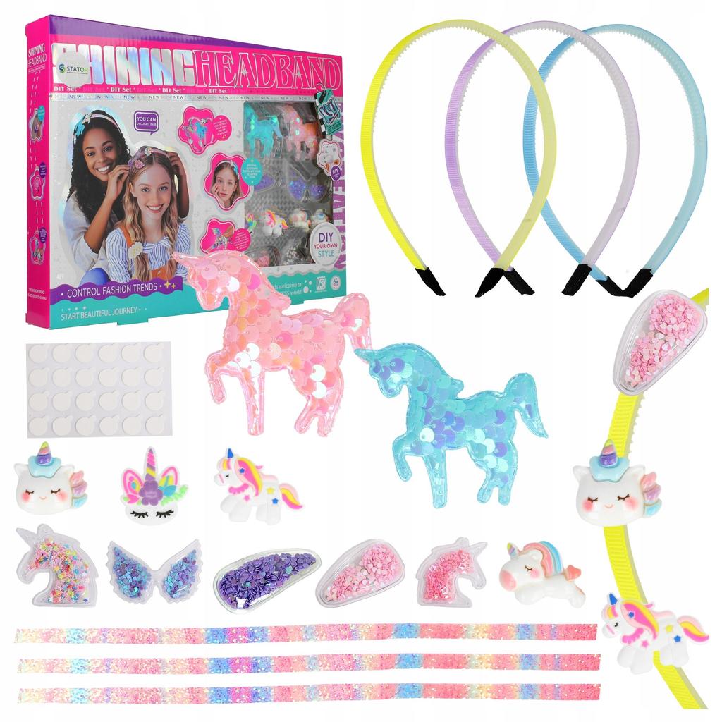 [PACZA] DIY Kit for Making Unicorn Headbands 17 pcs Z3154