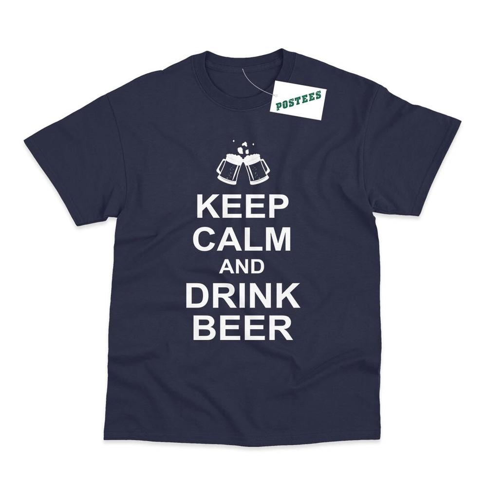 Keep Calm Drink Beer Joke Funny Printed TShirt Unisex T-Shirt