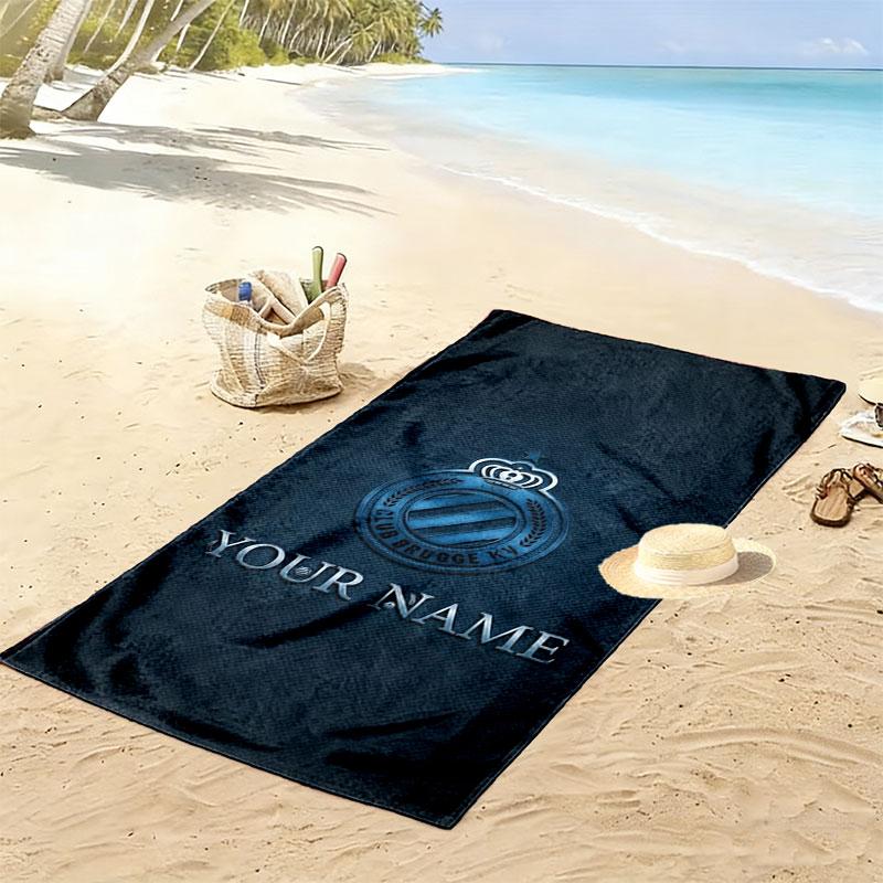 Club Brugge KV Custom Name Print Beach Towel, Large Soft Quick Dry Towel for Beach Camping Swimming