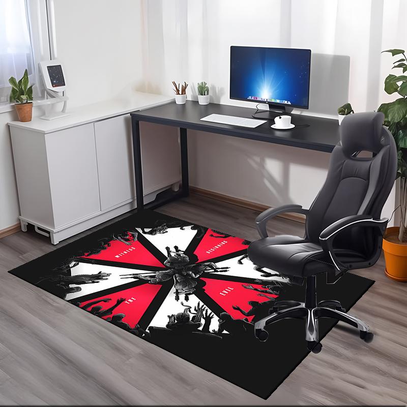 Resident Evil Printed Carpet, for Office Chair Living Room Bedroom Kitchen Room Decor Gifts.