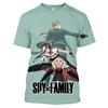 Японские аниме-футболки Spy x Family с 3D принтом для мужчин и женщин, модная уличная футболка с круглым вырезом, детские топы в стиле Харадзюку, одежда