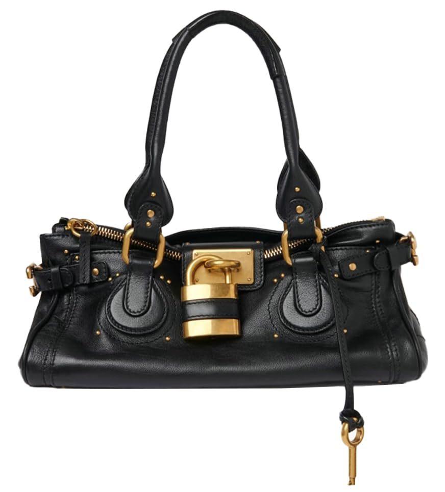 Popular Y2K Spicy Girl Style Retro Lock Decor Handbag For Women Large Capacity Commuter Top Handle Shoulder Tote Bag