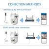 New EU 8MP 4K WIFI IP Camera PTZ Dual Lens with Dual Screen Ai Human Detect Night Vision Outdoor Wifi Surveillance Camera ICsee CCTV Video