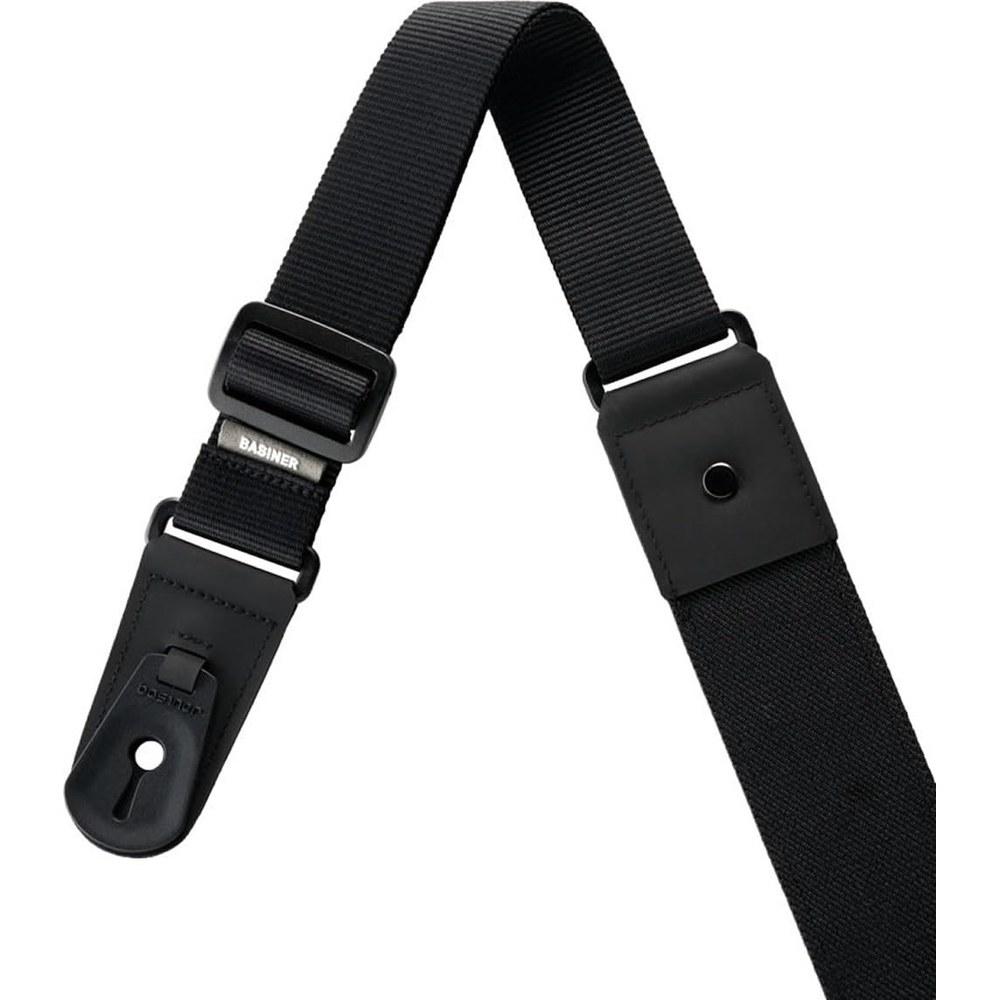 Basiner DURA STRAP VITALGRIP Ремень для гитары Замок для ремня Высокоплотная эластичная стропа Мини-карман для медиаторов Белый Крест