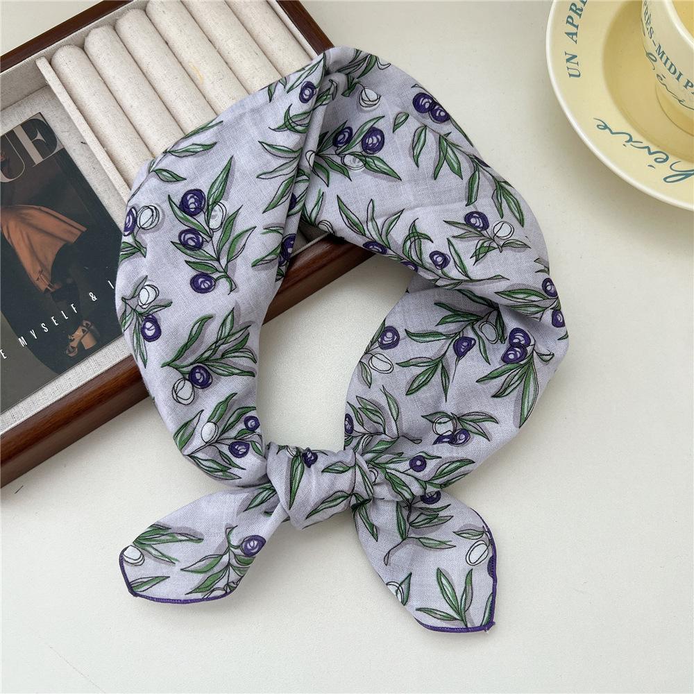 Маленький квадратный шарф из хлопка и льна, шелковый шарф, женский, весна и осень, новый стиль, художественный и универсальный, модный, темпераментный шарф-повязка на голову