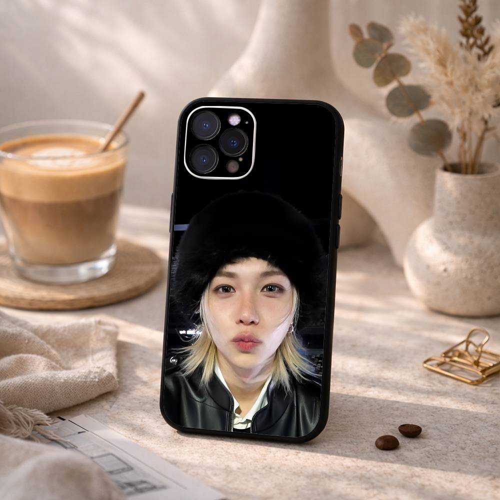 F-Felix Lee S-SKZ Karm Phone Case For iPhone17,16,15,14,13,12Plus,Pro Max,XS,5G Soft Silicone Black Cover