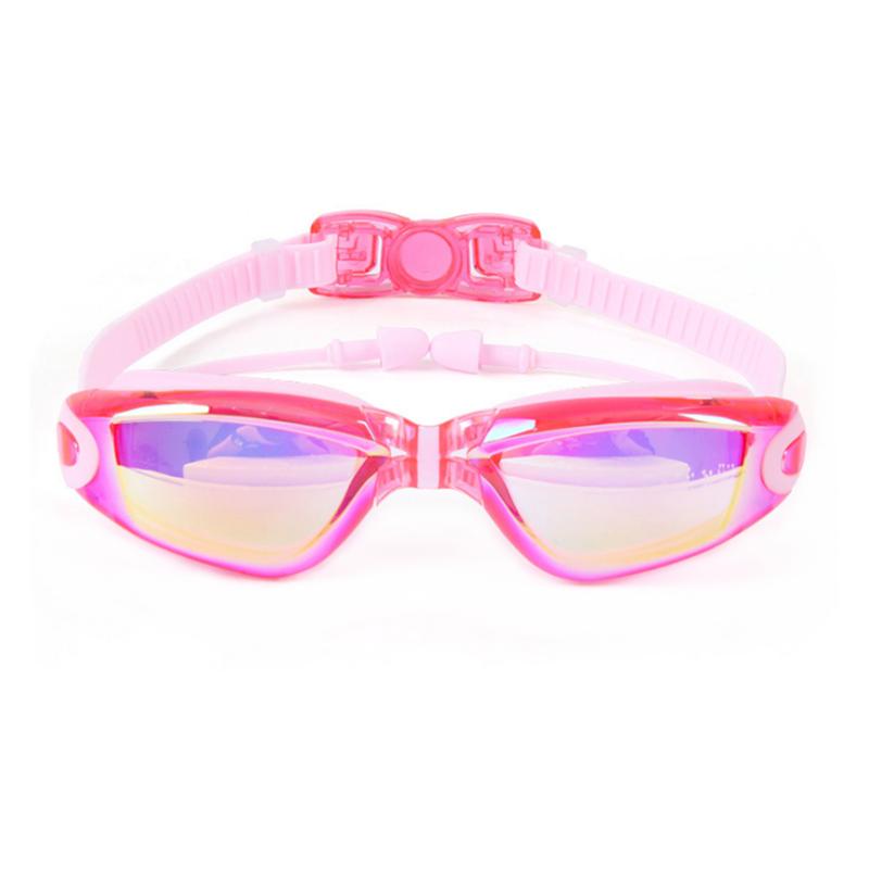 Детские очки для плавания с мультяшным принтом и затычками для ушей, шапочка для плавания, набор для мальчиков и девочек, силикон для детей, очки для плавания в бассейне