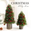 New Christmas Tree Tabletop Ornament Christmas Scene Tree Red Fruit Plastic Pot Christmas Tree Ornament Ornament