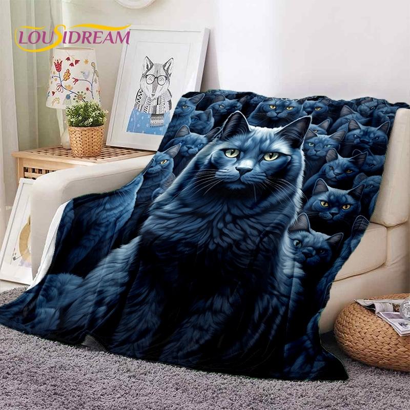 3D Persian Cat,Cute Calico Cat,Ragdoll Cartoon Soft Blankets,Keep Warm Throw Blanket for Picnic Beds Sofa Home Bedroom Gift Kid