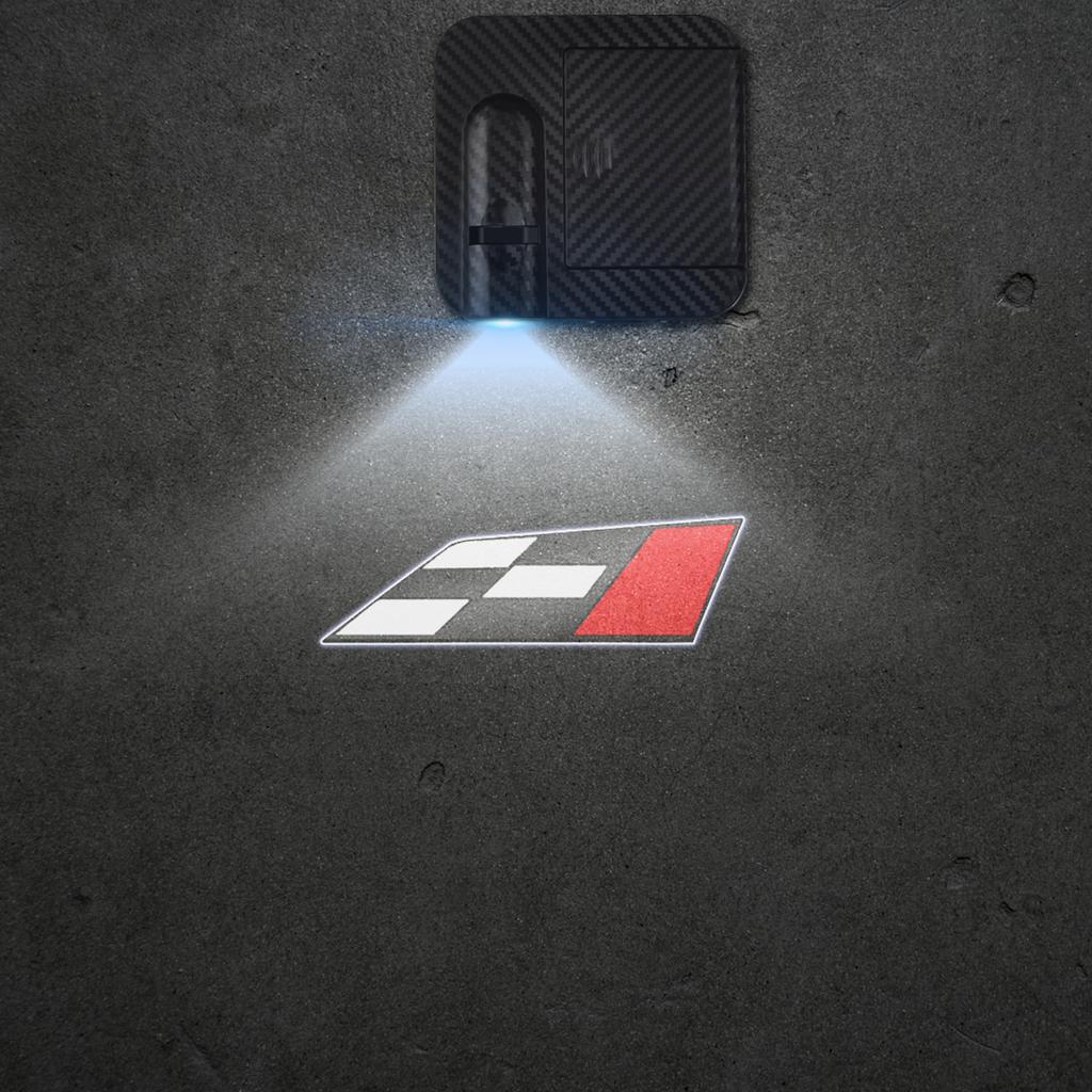 1/2PCS Race Racing Flag Car Door Welcome Lights Laser Projector Logo Wireless Sensing For SEAT Cupra Ibiza Leon FR Ateca Arona