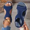 Women's Solid Color Flat Sandals, Breathable and Comfortable Summer Shoes, Lightweight Ankle Strap Sandals