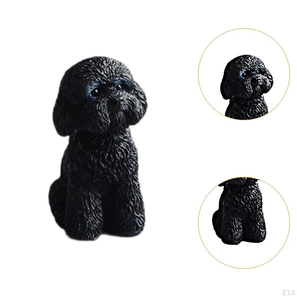 Миниатюрная фигурка собаки, украшение для приборной панели автомобиля, художественные поделки, творческое украшение из смолы для рабочего стола