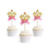 Золотой блеск принцессы Корона торт кекс топперы выбор для декора вечеринки