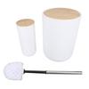 6PCS Bathroom Accessories Set PP Trash Can Soap Dispenser Soap Dish Toothbrush Holder Cup Toilet