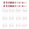 24Pcs/set Manicure Material Christmas Short False Nails DIY Nail Accessories Nail Supplies Christmas Short Fake Nails Snowflake