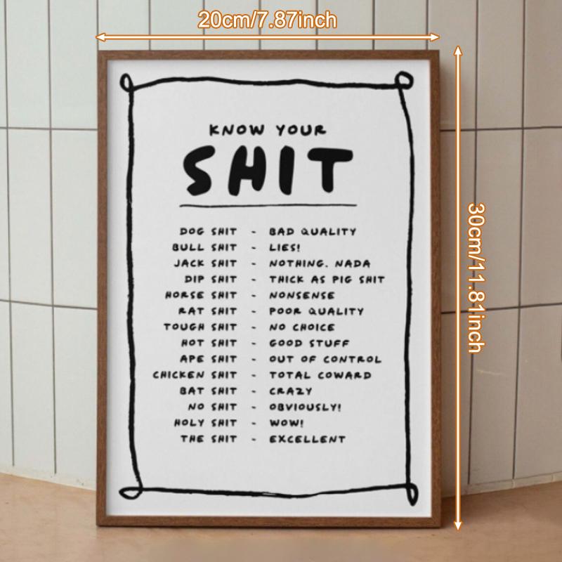 30 способов сказать Fvck Печать плаката Черно-кремовая настенная живопись Печать картин Спальня Дом Гостиная Украшения