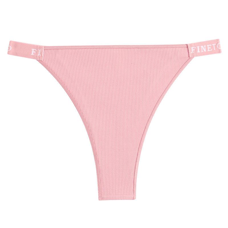 FINETOO Cotton Thong For Women Sexy Briefs Modeling Strap Design Panties