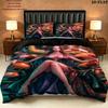 One Piece Pattern Bedding Quilt Set Quilt Cover Pillowcase Home Birthday Gift(1 * duvet cover + 2 * pillowcase, without core)