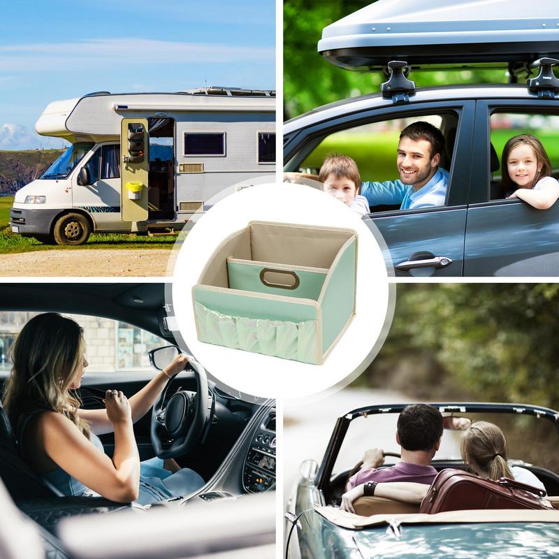 Car Front Seat Trunk Organizer Storage Box Vehicle Collapsible Cargo Boot Organiser Box For SUV Auto Seat Back Box