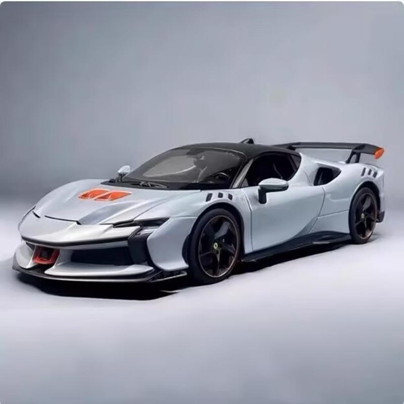 1/24 Ferrari SF90XX SF90 Модель спортивного автомобиля из сплава Литые под давлением Металлические Гоночные Суперкары Модель автомобиля Симуляция Звук Свет Детская игрушка Подарок