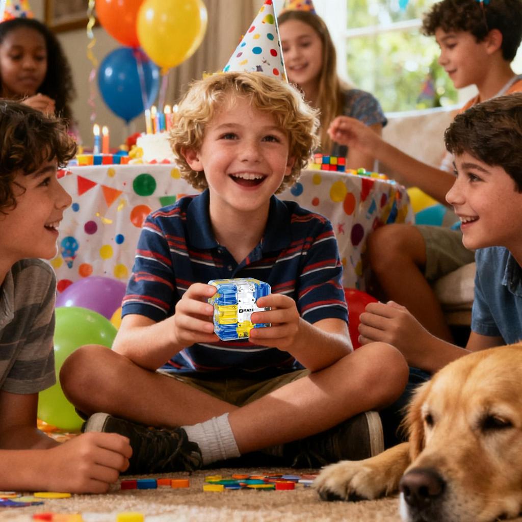 Maze Puzzle Roller Ball Education Toy Maze Cube  Rolling Ball Game Cubos Maze Toys  Balance Training Educational For Children