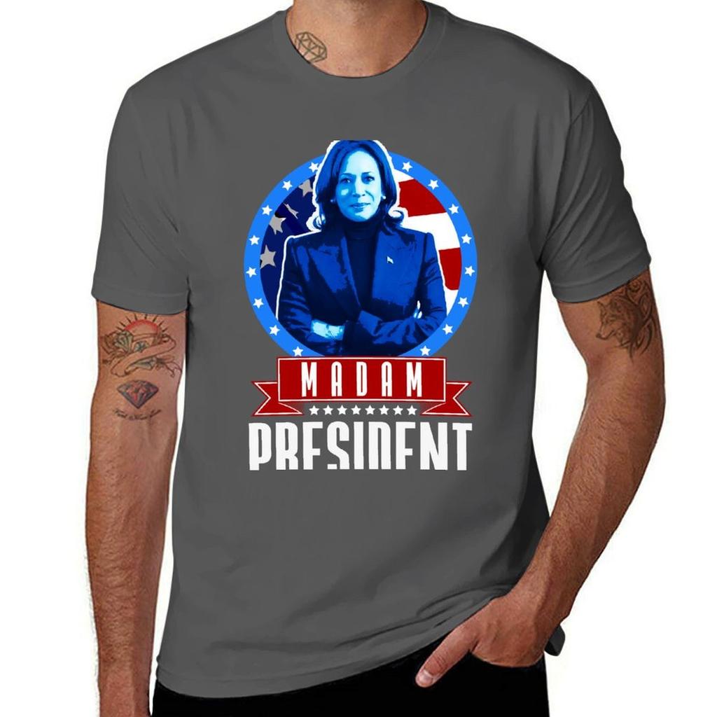 Kamala Harris 2024 Madam President Tshirt Dry Fit Running Short Sleeve Top