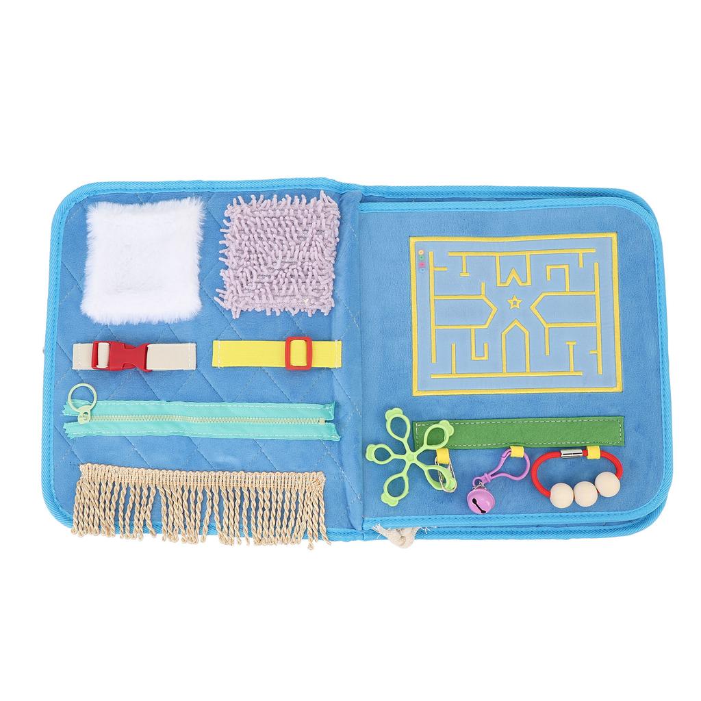 Sensory Blanket Polyester Beech Wood Improve Hand Skills Activities Pad Blanket for Senior Elderly