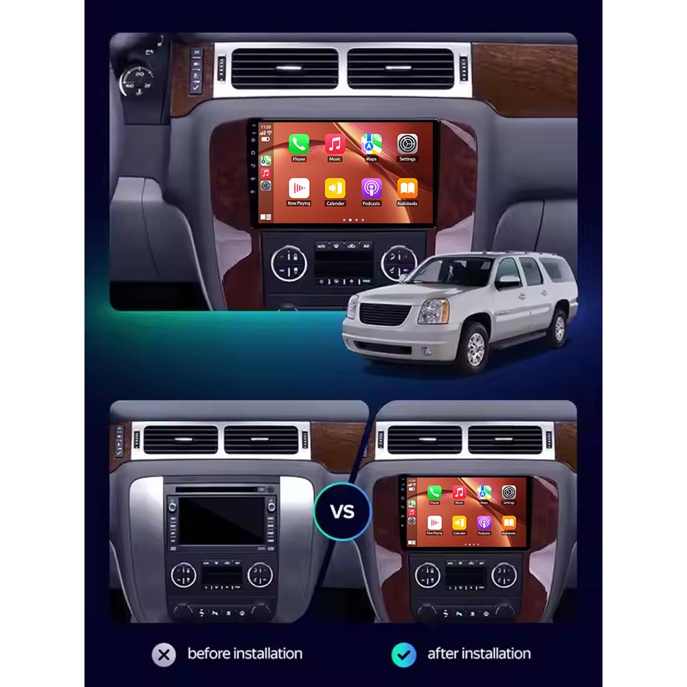 Автомобильное радио для GMC Yukon Chevrolet Tahoe Suburban 2008-2012 Carplay Навигация GPS Carplay Android Auto Miltimedia Player 2din