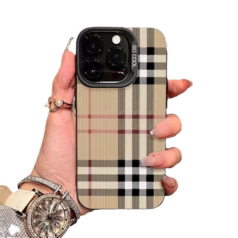 Совместимо с чехлом для телефона Apple iPhone 17 Pro Max 14/13/12/11 Минималистичный 16 Клетчатый узор 8/XS/XR 15