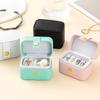Portable Luxury PU Leather Ewelry Organizer Jewelry Ring Box Ear Stud Necklace Storage Pendant Jewelry Boxes and Packaging