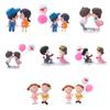 Girl Boy Home Decor Couple Car Ornaments Miniatures Perfume Clip Decor Car Air Vent  Statues